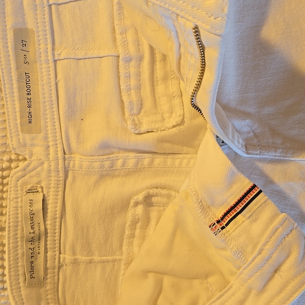 Anthropologie High-Rise White Bootcut Pants - Picture 6 of 13